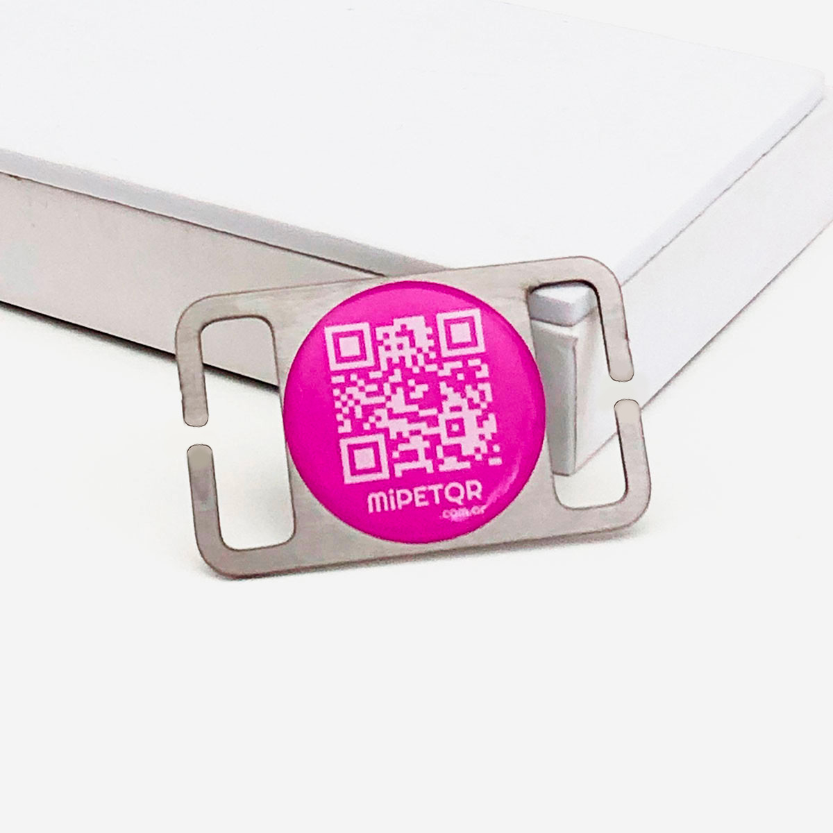 Pasador QR ROSA Abierto p/collar 2,5 cm