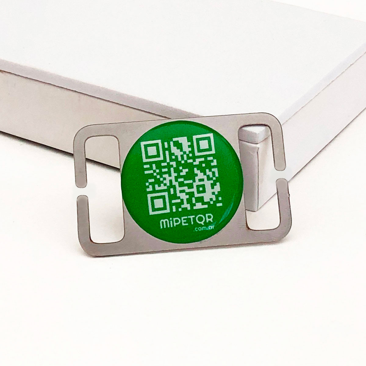 Pasador QR VERDE Abierto p/collar 1,5 cm