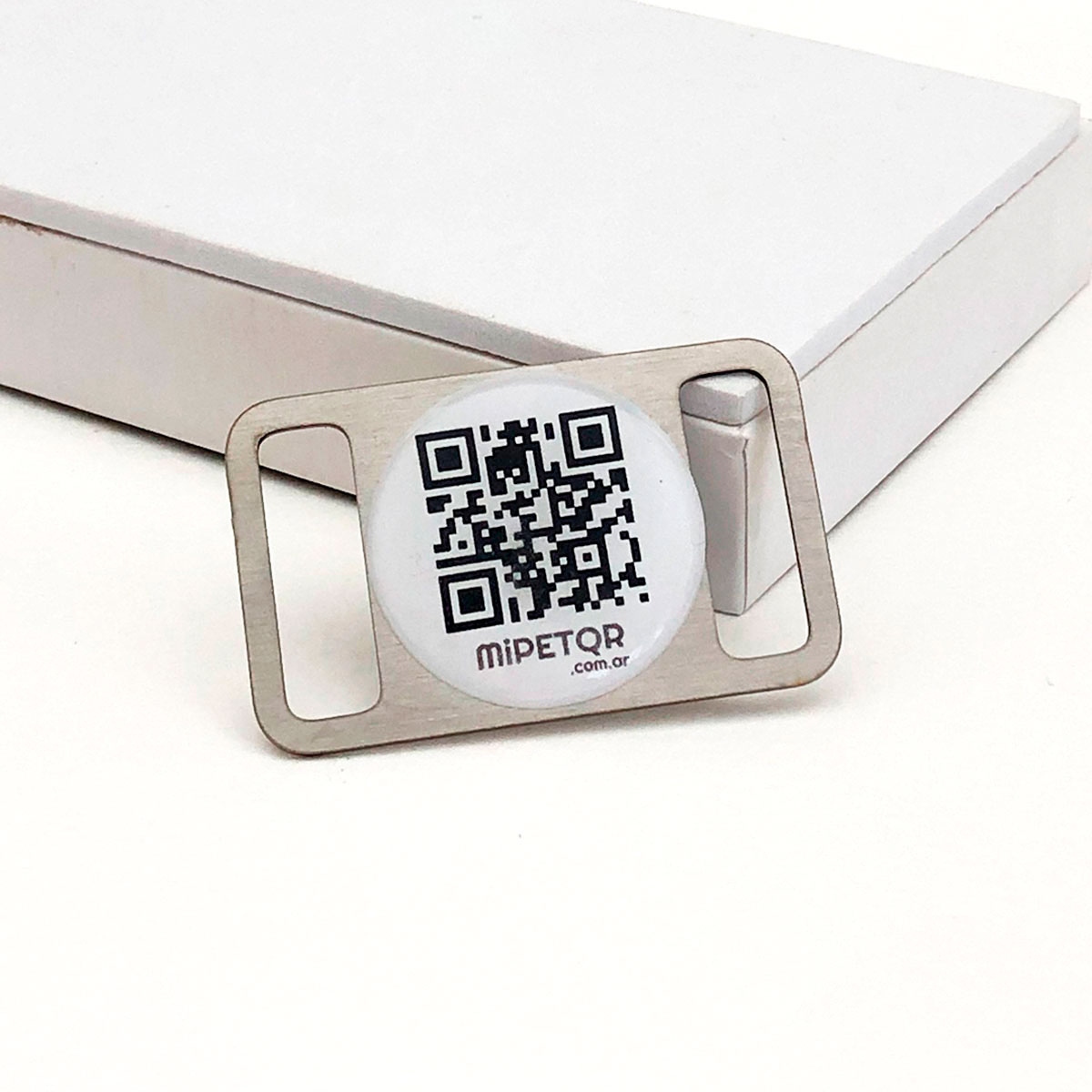 Pasador QR cerrado BLANCO p/collar 2 cm