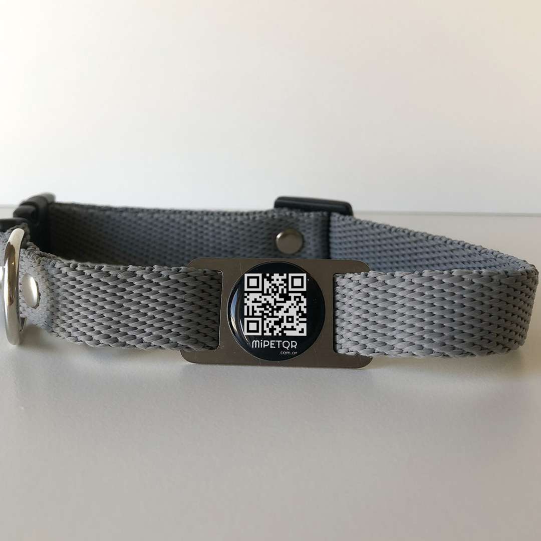 Collar Gris + QR - Talle S